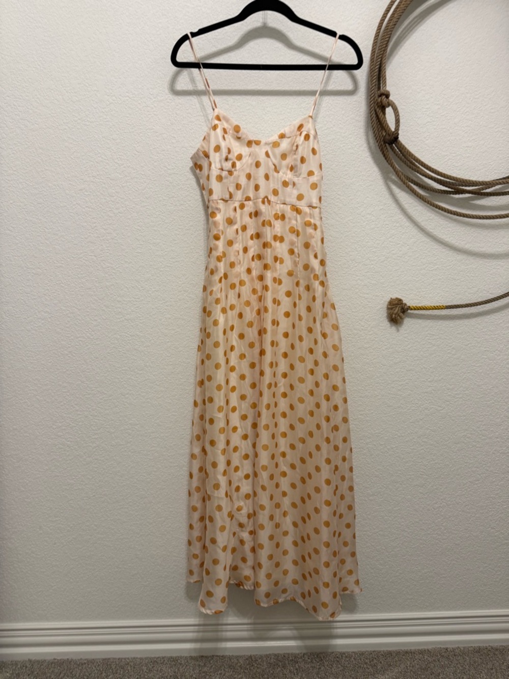 En Saison Satin Polka Dot Bustier Maxi Dress 🥂✨